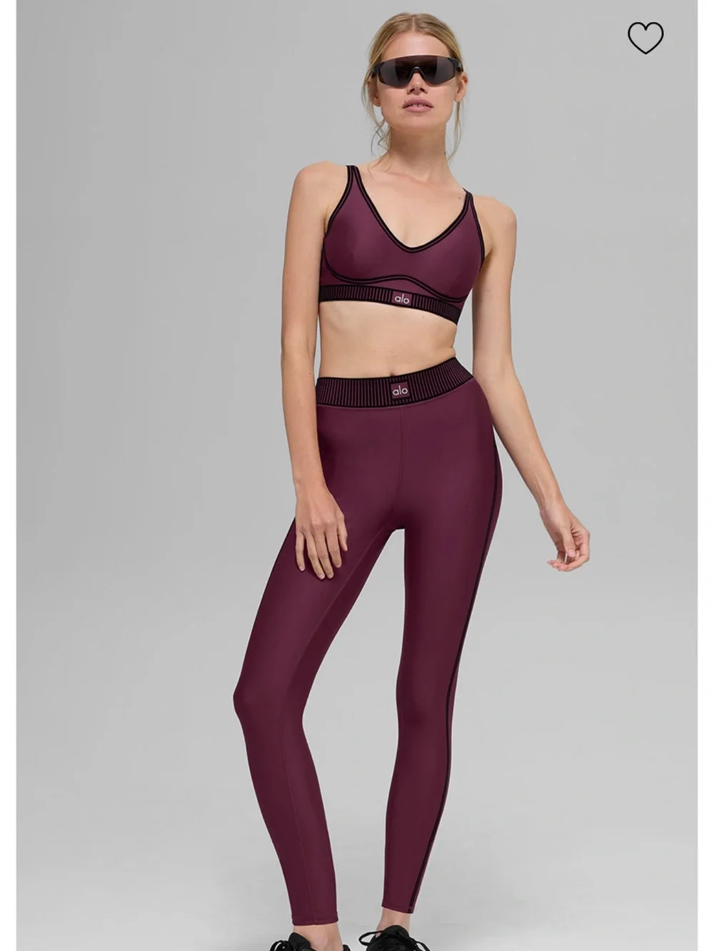 Alo Airlift Line Up Bra - Burgundy